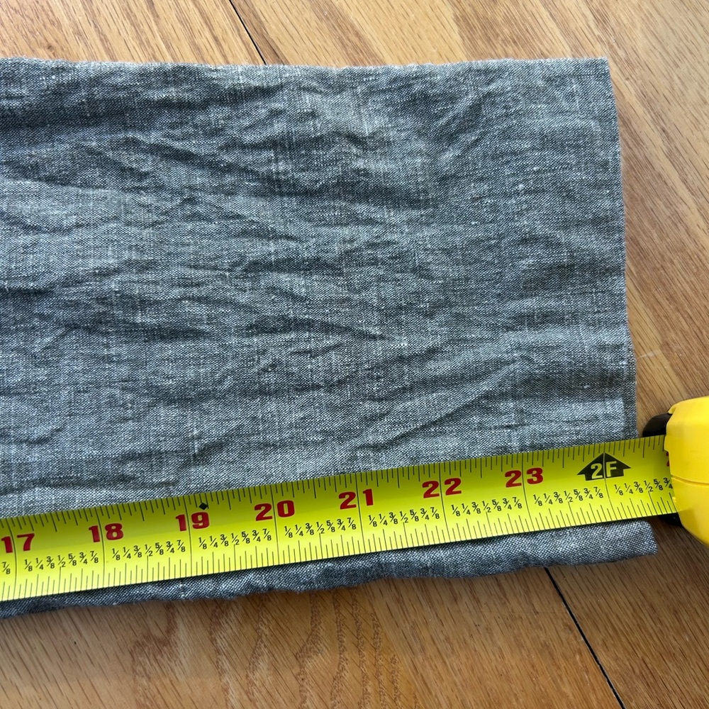 Theory Women's Size‎ 4 Eco Sharkskin Linen Blend Pull On Pants Gray Cropped - Picture 7 of 7